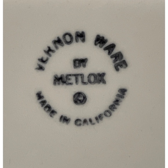 Metlox Della Robbia Vernon Ware Poppytrail 14" Oval Serving Platter - Picture 4 of 4